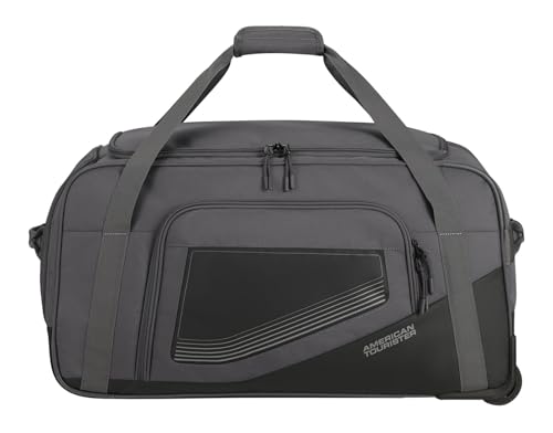 American Tourister City Racer   Maleta 68cm/98L   Ruedas, Compartimento Zapatos, múltiples Espacios   Impermeable, Asas múltiples, Robusta   Negra