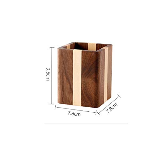 Wood Desk Pen Holder Pencil Organizer Desktop Office Pencils Stand Holder Simple - Image 3
