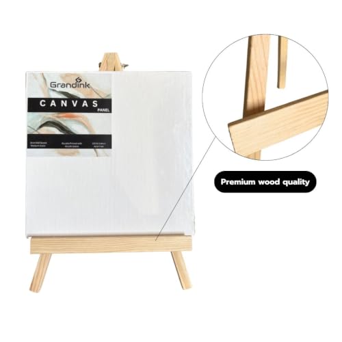 Image of Grandink A-Frame 8 Inch Screw Wooden Easel 12mm (Set of 10) | Adjustable tabletop easels , ideal for painting, photos, signs, crafts, kids & students.
