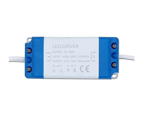 LED Power Driver 1W-36W 5.5 * 2.1mm 300mA Constant Current Lighting Transformer LED Input AC85-260V(25-36X1W)