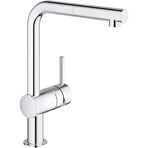 Grohe Minta 32168000 Mitigeur monocommande avec bec mousseur extractible DN 15 Chromé