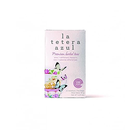 LA TETERA AZUL Surtido De Infusiones. Set De Infusiones De Té Verde, Té Rojo, Hibisco, Rooibos,...