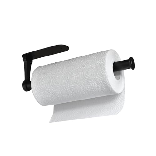OIZEN Portarrollos de cocina sin taladrar, soporte para papel de cocina, soporte de pared, organizador de rollos de cocina, aluminio (30 cm)
