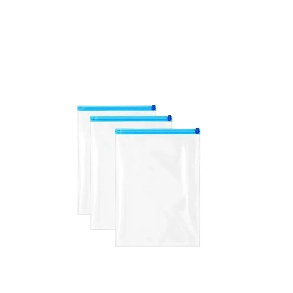 5 Pack Vacuum Compression Bags For Travel-Reusable Space Saving Storage, Organizer For Clothes&Luggage(3pcs Bags,50x70cm)