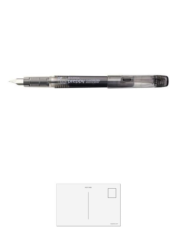 Platinum Plaisir Fountain Pen Black Medium Nib Set of 4 Stainless Steel