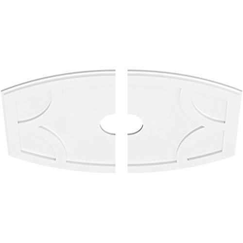 Image of Ekena Millwork CMP36X24KY2-05000 Kailey Architectural Grade PVC Contemporary, Two Piece Urethane Ceiling Medallions 36 inchW x 24 inchH x 5 inchID x 19 1 /2 inchC x 1 inchP