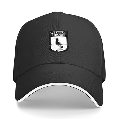 Western Suburbs Magpies Gorra de béisbol Retro Gorra de Hombre tamaño Grande Luxury Gorra Protector Solar Gorra Graciosa Sombreros de Hombre Mujer