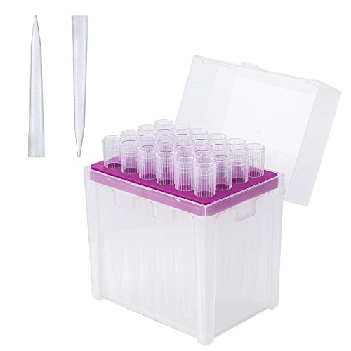 FOUR E'S SCIENTIFIC - 5ml Pipette Tips - Four E's Scientific Universal 5000ul Pipette Tips Racked RNase/DNase Free & Pyrogen Safe, Autoclavable, 1 Rack 24 Tips