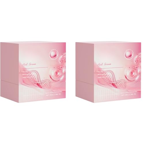 Sérum facial con ácido hialurónico, hidratación intensiva y cuidado reafirmante con colágeno, suero antiedad contra líneas finas, para todos los tipos de piel (2 unidades)