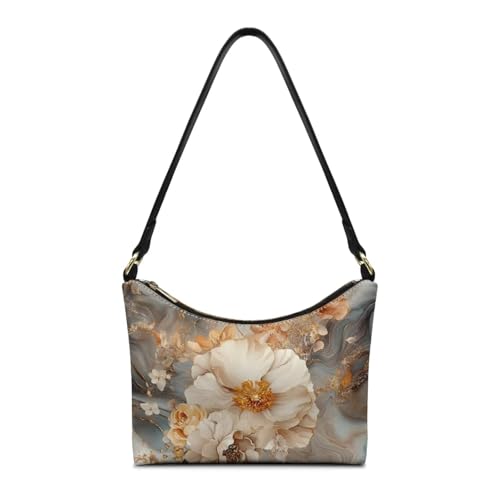 Image of Handbag for Women Leather Underam Shoulder Bag with Zipper Fashion Work Purse Waterproof Travel Wallet