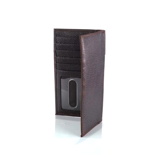 Ariat Men's Rodeo Wallet with Silver Shield Concho, Distressed Brown Top Grain Leather, Boot Stitching4