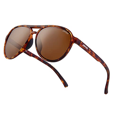 Jefoo Polarized Aviator Sunglasses for Women Men Vintage Retro Trendy Sunglasses for Outdoor UV400 Protection