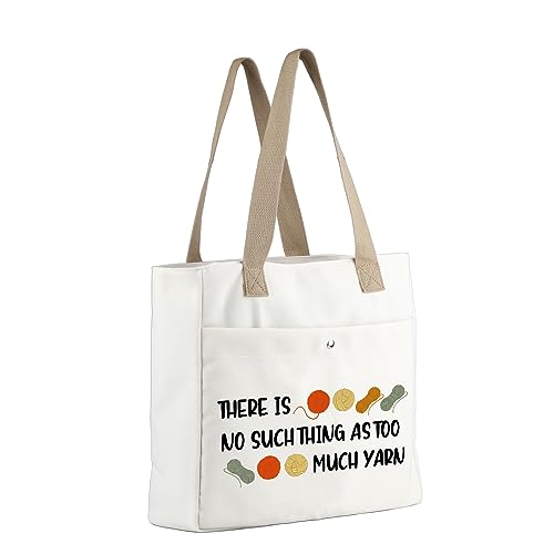 MBMSO Bolsa de crochê, presente de crochê, não há tal coisa como ...