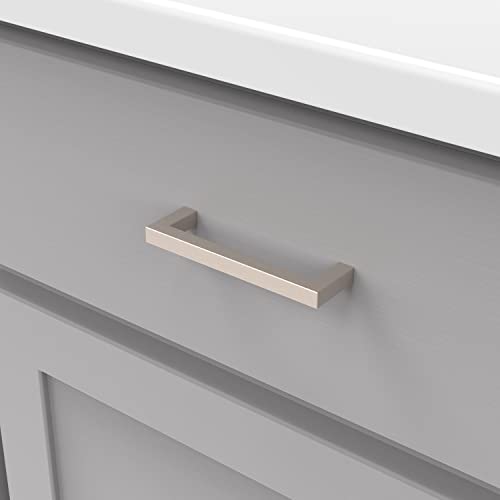 Hickory Hardware Heritage Designs Contemporary Pull 3-3/4 Inch (96mm) Center to Center Satin Nickel Finish (10-Pack) - Image 3