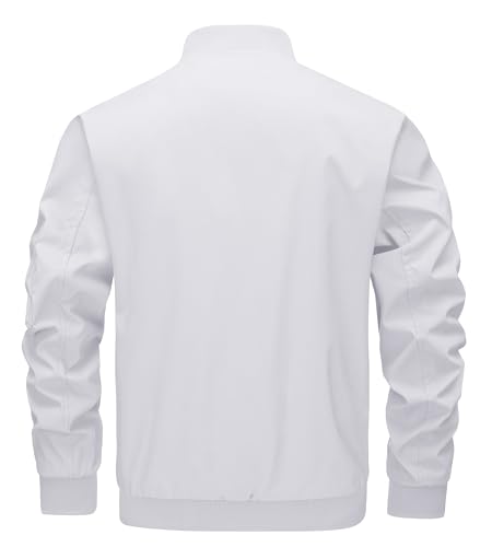 KEFITEVD Mens Lightweight Jacket Casual Bomber Jackets Military Windbreaker with Multi Pockets