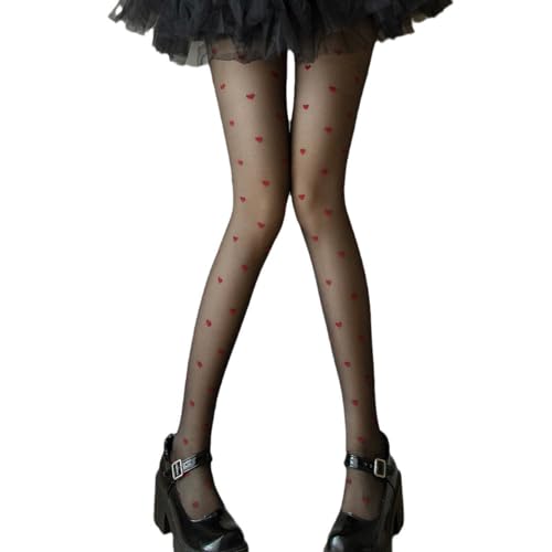 Image of Cute Patterned Pantyhose Tights for Women Valentine's Day