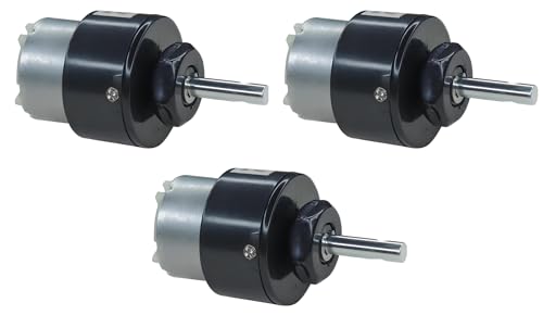 Image of Shockley 12V Dc Gear Motor Low Noise Motor With Metal Gears Centre Shaft Heavy Duty Motor for Robotics Grade A (200 RPM, 3 Piece)