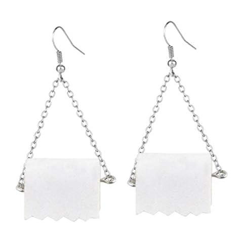 Hislaves Fashion Earring,Earrings Delicate Roll Toilet Shape Faux Leather Women Ear Rings Dangle for Daily Life Women Earrings Delicate for Dating Cover
