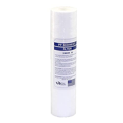 KBREE Filtri di Ricambio per sedimenti d'Acqua da 10 Pezzi (5 Micron) cartucce da 10 Pollici (Color : 10pcs)