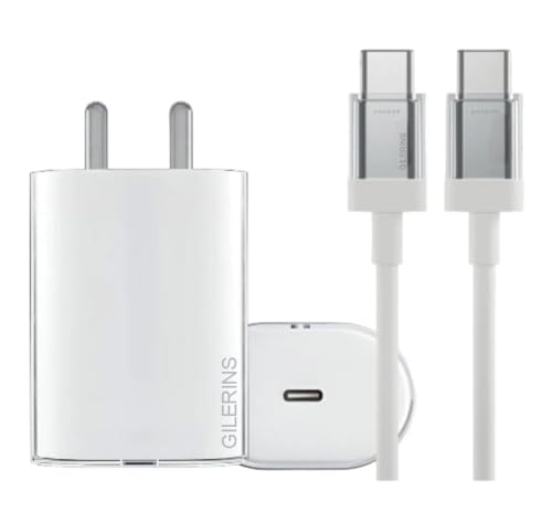 Image of Original 45W PPS Type C Adapter With Cable Type C (100 Cm) For 2A Plus /Phon 2A /Phon 2 /CMF, 3A Charger 1 /Buds /Ear Stick, 45 W USB C Charging Adaptor, 45Watt Charge Smartphone, White (DEC180)