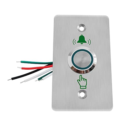 GAGALOR Waterproof Doorbell Button Lighted Push Switch With LED NO&NC Stainless Steel 86 * 50mm