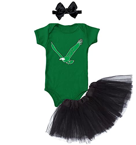 Image of Eagle - Philly Sports Baby Bodysuit + Tutu Skirt + Bow Headband Set