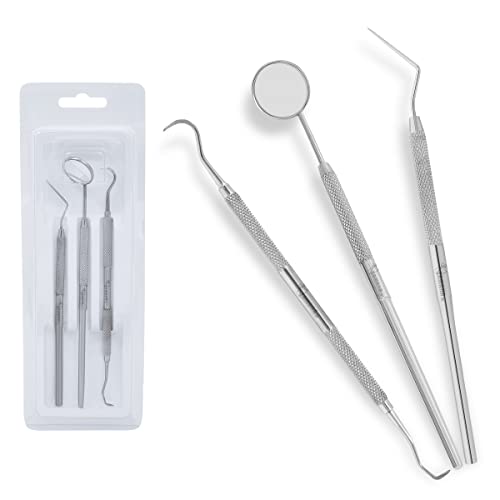 ZAMAHA UK 3Pcs Pet Tooth Cleaning Tools Kit,Stainless Steel Tarter Remover Dental Calculus Plaque Removal Tool for Dogs Cats