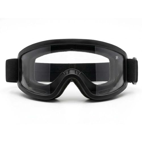 Image of Premium Adult Motocross Dirt Bike Racing, Cycling Goggles - Transparent Lens, Adjustable Strap with Extra Back Padding for Comfort