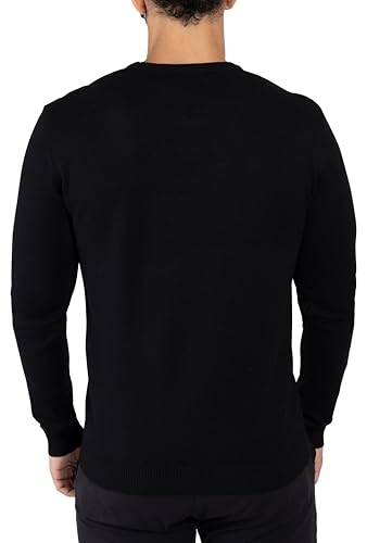 X Ray XMW-39136-BLACK-M Mens Crew Neck Sweater Slim Fit Midweight Pullover Sweater thumb #3