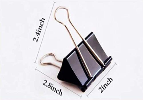 Xzyppci Extra Large Binder Clips 2 Inch Big Paper Clamps Clips for Office Supplies, 36 Pcs