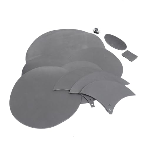 Totority 14Pcs Drum Dampening Pad Drum Mute Pads for Reduced Volume for Practice and Live Performances Durable Black Drum Silencers and Cymbal Pads