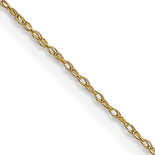 IceCarats 14K Solid Yellow Gold 0.5mm Cable Rope Chain Twisted Link Necklace2