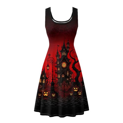 Image of TOADDITDO Womens Summer Sleeveless Tank Dress with 2 Side Pockets XS-4XL Plus Size