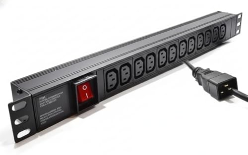 PDU 12 voies horizontal IEC-13 vers IEC-20 bloc d'alimentation rack 10A LM données Pdu-12ws-h-iec-iec20