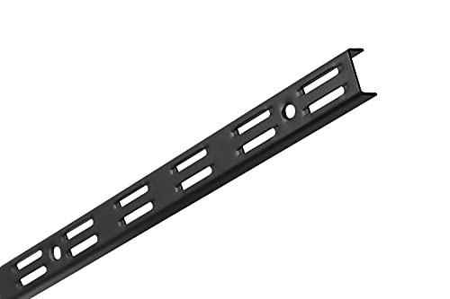 Crémaillère double perforation - Décor : Noir mat - Longueur : 500 mm - RAL : 9005 - ELEMENT...