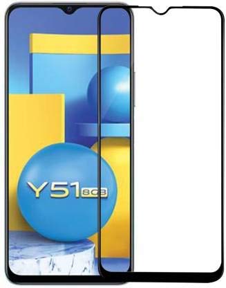 Image of Tempered Glass Screen Protector Compatible For VIVO Y51 [2021] Full Screen Coverage (Except Edge to Edge) and Free Complete Easy Installation kit