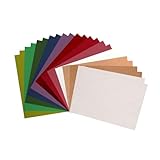 Vaessen Creative Tonkarton Weihnachtsfarben - Bastelkarton A4 mit Glitzer 216 g und 250 g - 24 Bögen in 12 Farben - Bastelpapier und Scrapbook Papier für Karten Basteln und Papierbasteleien