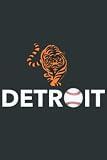 Distressed Tiger Mascot Dress for Baseball Detroit Fans - Journal / Notebook 6 X 9 inch _120 Pages