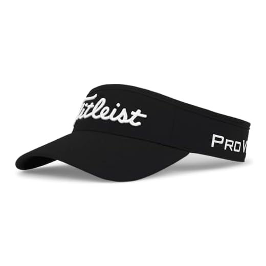 Titleist Men's Tour Performance Visor, Black/White, One Size