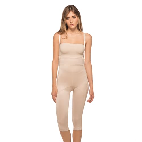 Image of Annette Women's Below The Knee Compression Shapewear - High-Waisted Butt lifting Garment - Two Side Zipper & Removable Strap