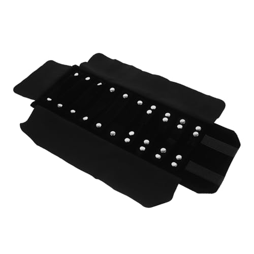 Levemolo Jewelry Roll Pouch for Travel Storage Capacity Jewelry Organizer for Necklaces Earrings Compact and Convenient Design for Home Travel Use for Women