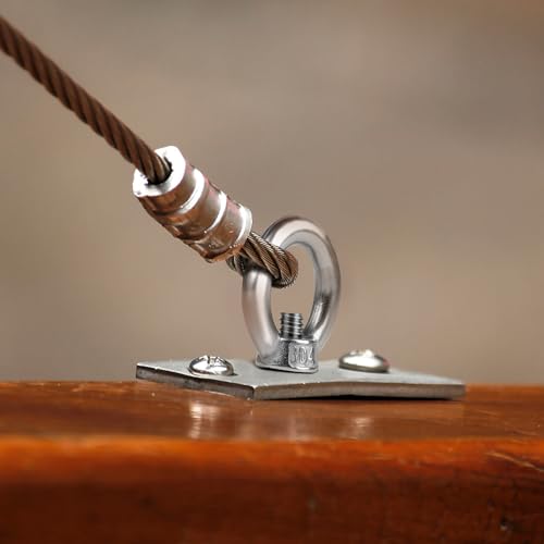 EXLECO 10 Stück M8 Ringmutter M8*25mm Hammerkopfschrauben Edelstahl Ringschrauben Schraubösen Augenschraube Ösen Edelstahl Augenmutter Pflanzenhalter Zurrösen für Anhänger Gewächshaus Gurken Rankhilfe