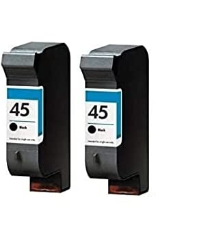 PRIKON 45/51645A Black Ink Cartridge Compatible for HPP DeskJet 712, 720, 722, 820, 830, 832, 850,855,870,880,882,890,895,930,932,935,950,952,960,970,990,995,1100,1120,1180,1220 Printers (Pack of 2)