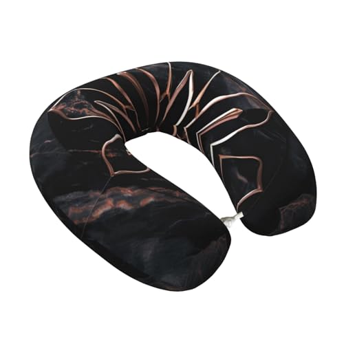 Almohada de viaje de espuma viscoelástica negra miniatura 2