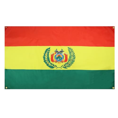 AZ FLAG Drapeau Bolivie 150x90 cm avec 4 oeillets, Pavillon Bolivien pour balcon ou mur