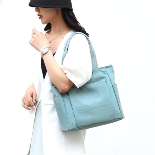 Bolso tote ligero de nylon para mujer con múltiples bolsillos miniatura 2