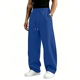SOOUICKER Herren Jogginhose Baggy Gym Freizeithose Weites Bein
