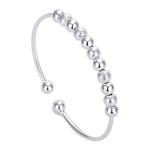 Bracelet apaisant contre l'anxiété en argent 925 pour femmes et filles - Bracelet anti-anxiété - Cadeau d'amitié, Argent sterling, Pas de gemme Cover