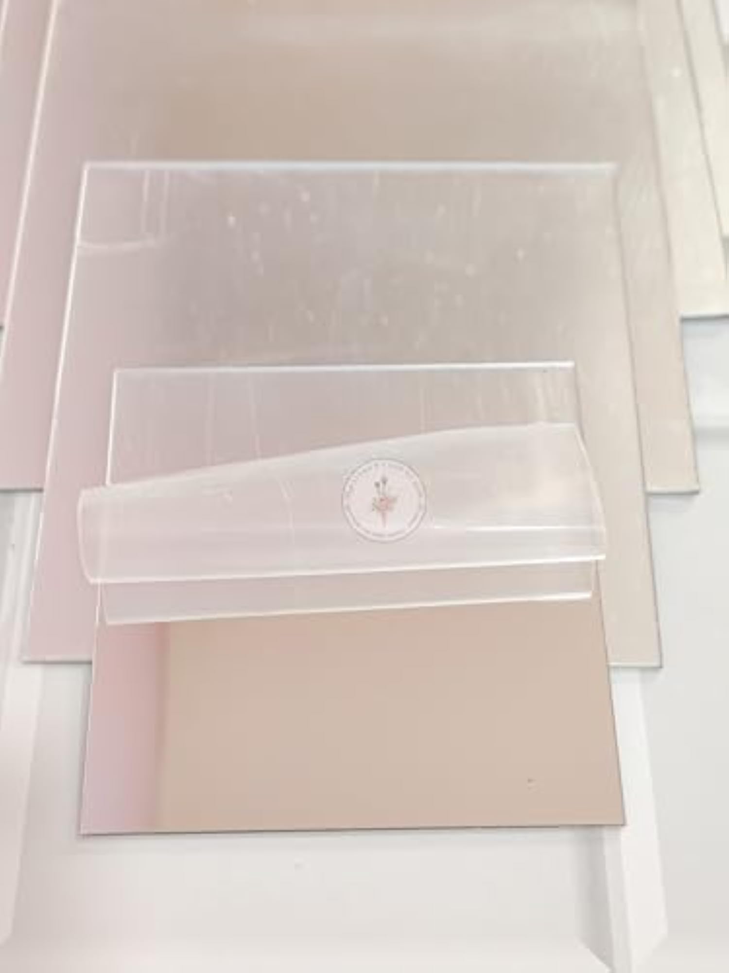 Acrylic Mirror Square Silver Pack of 2PC for Home and Wall Decor