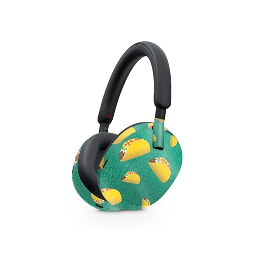 Image of MightySkins Glossy Glitter Skin Compatible with Sony WH-1000XM5 Headphones - Tacos | Protective, Durable High-Gloss Glitter Finish | Easy to Apply, Remove, and Change Styles